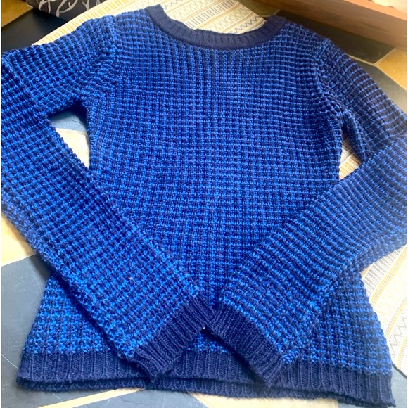 Blue & Midnight Knit Sweater Anthropologie Style Size Small - Picture 2 of 10